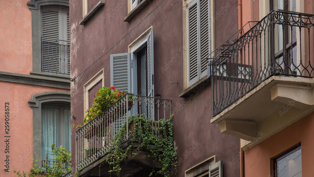 italian balcony and windows