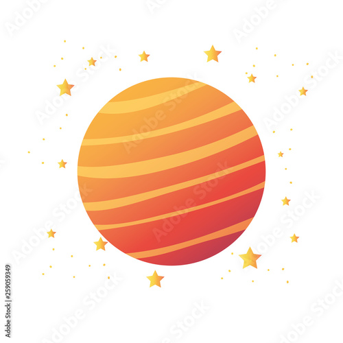 planet of the solar system isolated icon