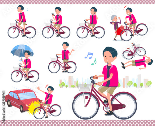 flat type pink shirt man_city cycle