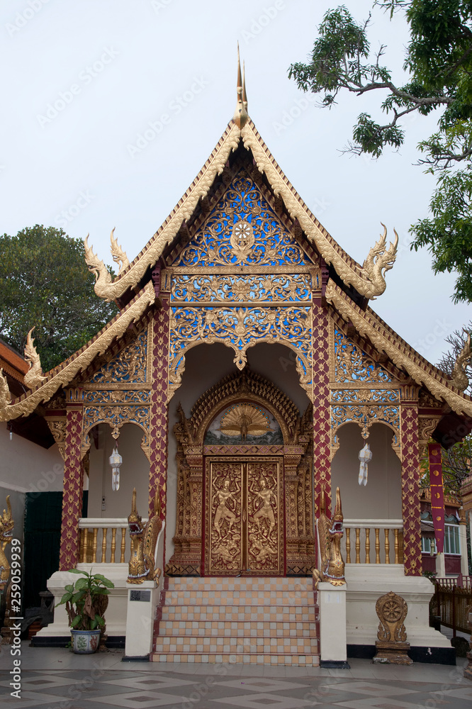 Chiang Mai Thailand, temple in the Wat Phra That Doi Suthep complex