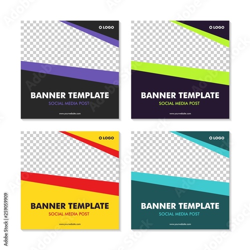 Social Media Post Template Banner Design Vector