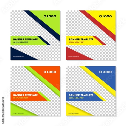 Social Media Post Template Banner Design Vector