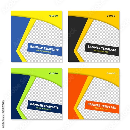 Social Media Post Template Banner Design Vector