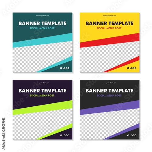 Social Media Post Template Banner Design Vector