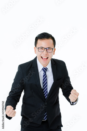 Принти на полотні Young man on isolated white background