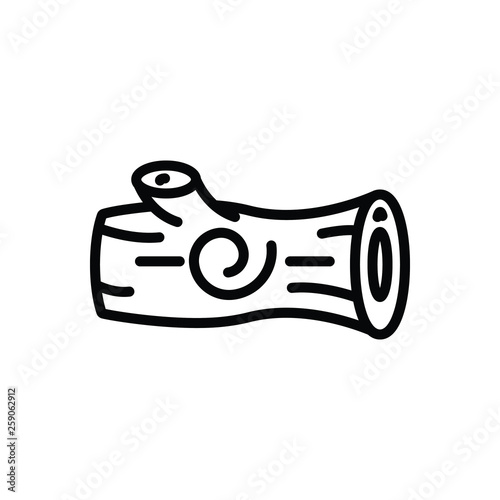 Black line icon for wood lumber