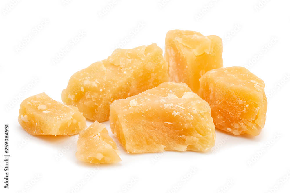 parmesan cheese isolated on white background