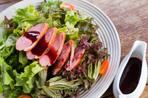 Smoked duck breast salad
