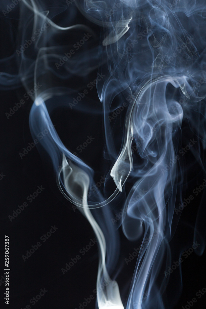 Abstract white smoke on black background Abstract white smoke on black background