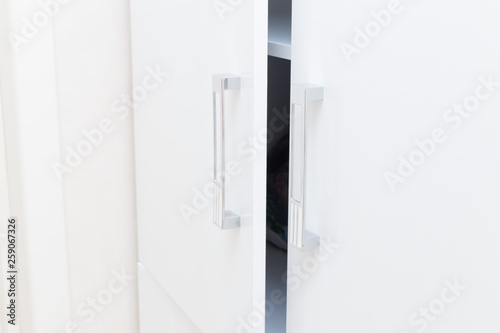 white wardrobe in the interior