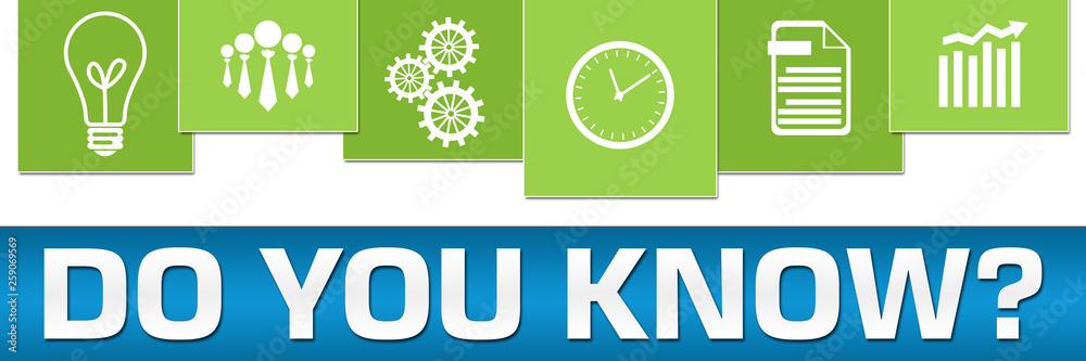 Do You Know Business Symbols Blue Green On Top Horizontal 