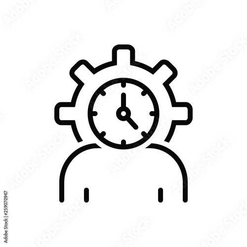 Black line icon for lifespan 