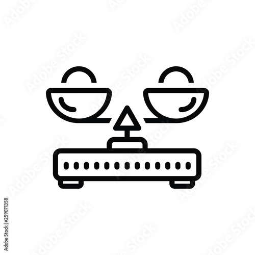 Black line icon for load balance
