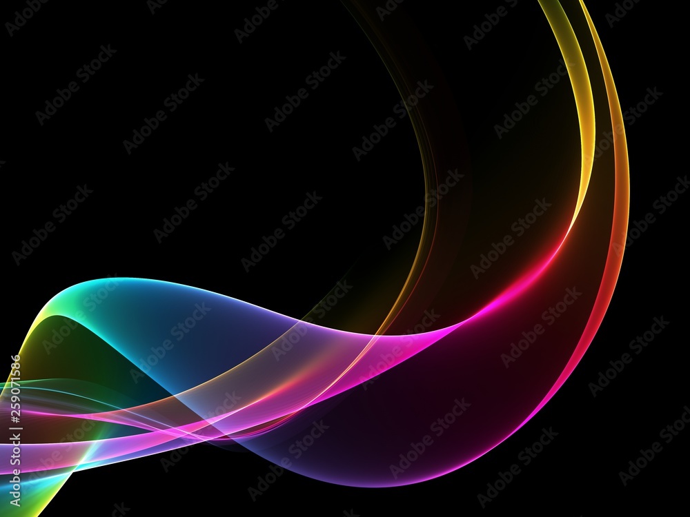 Naklejka premium Wave abstract images, color design Abstract colored wave
