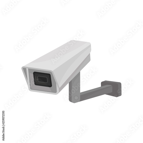 Surveillance camera outdoors and indoors. Video monitoring.