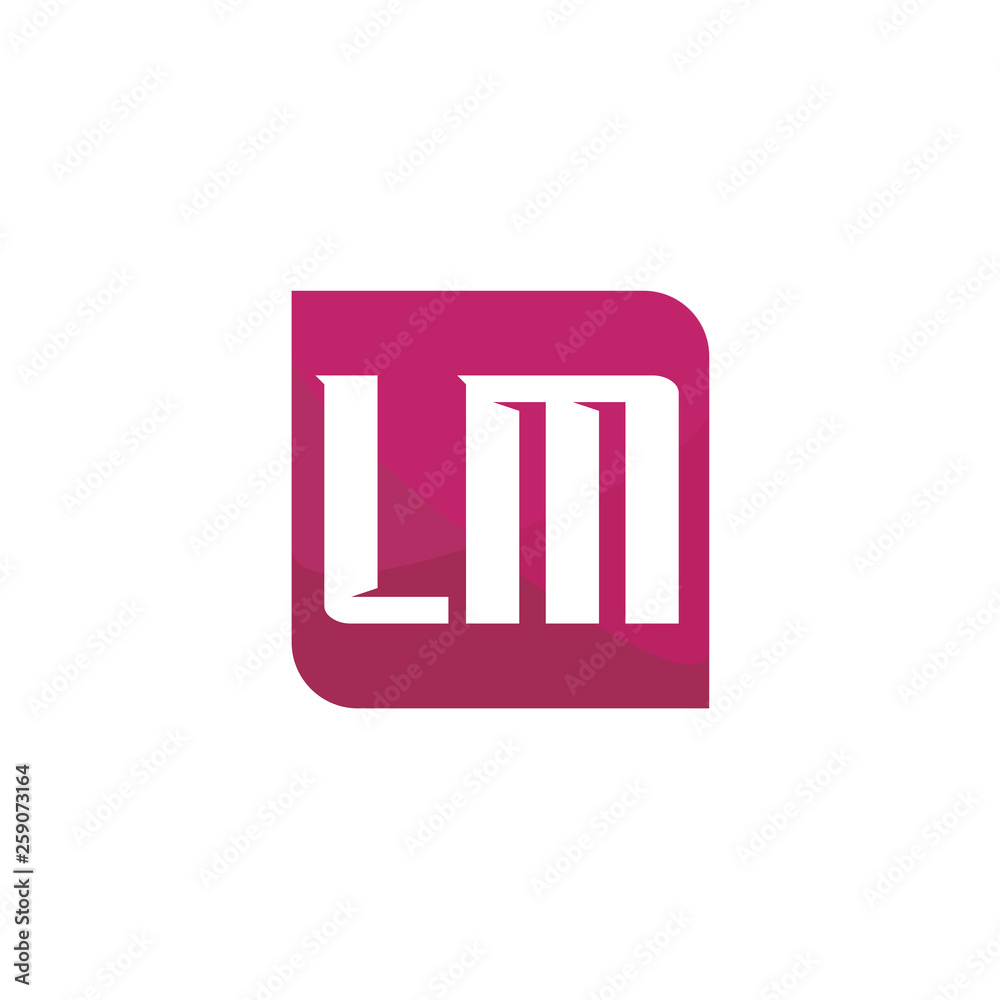 Initial Letter Logo LM Template Vector Design