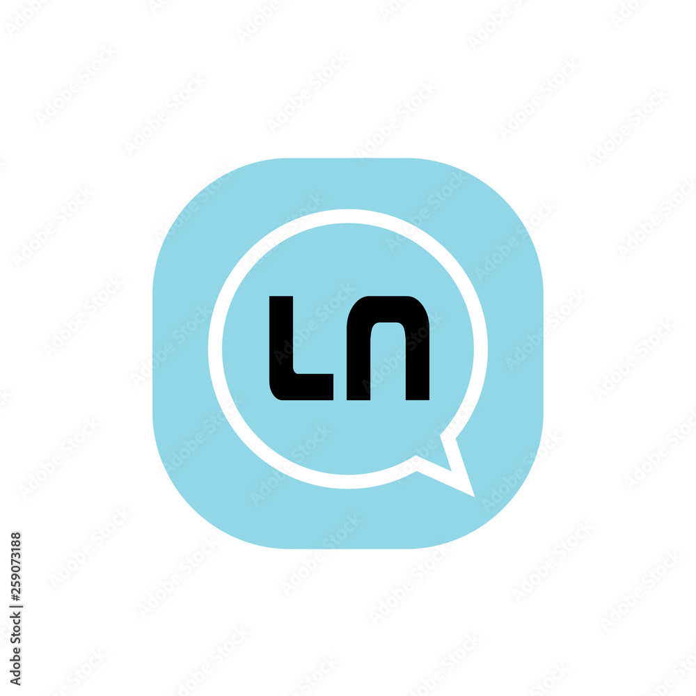 Initial Letter Logo LN Template Vector Design