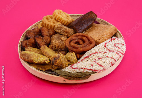 Kokis, Kewum, Aluwa and Aasmi. Sri Lankan Traditional Sweet Foods