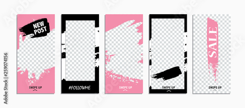 Trendy editable stories templates.
