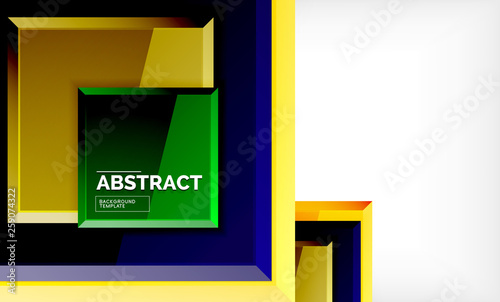 Geometric abstract background, modern square design