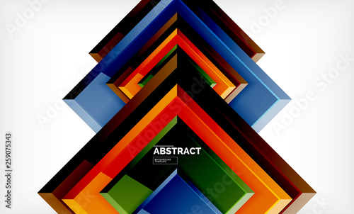 Geometric abstract background, modern square design