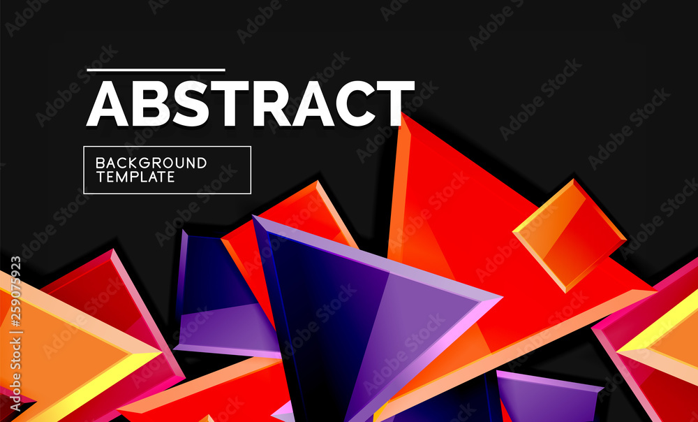 Glossy squares and triangles geometric backgrounds Glossy squares and triangles geometric backgrounds