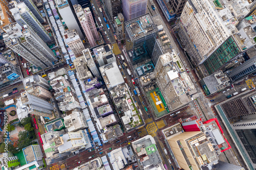 Top view of architecture building in Hong Kong © leungchopan