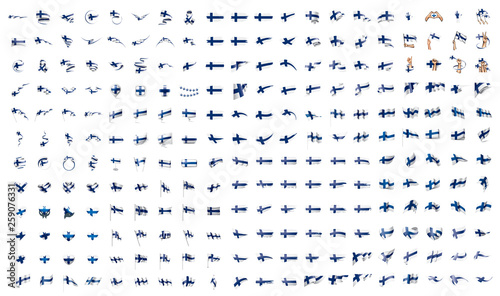 very big collection of vector flags of the Finland