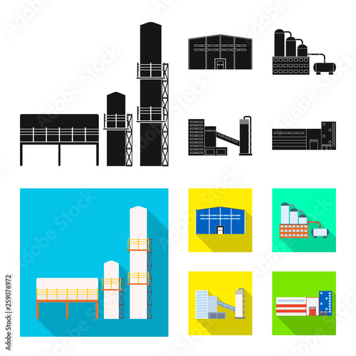 Vector illustration of production and structure icon. Set of production and technology vector icon for stock.