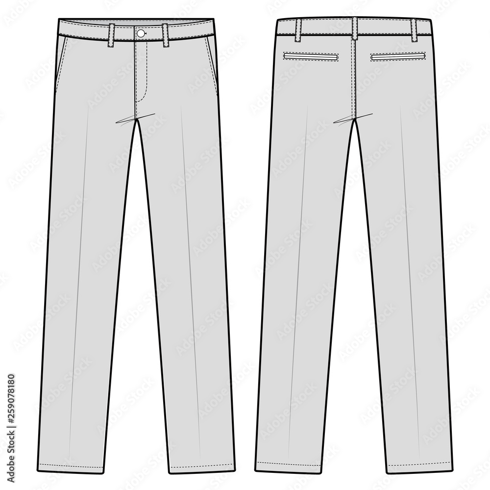 PANTS FORMAL TROUSERS fashion flat 