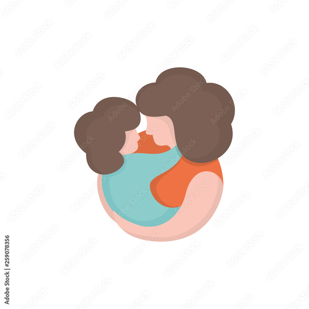 mother and baby vector silhouette,flat design mother and baby vector silhouette,flat design