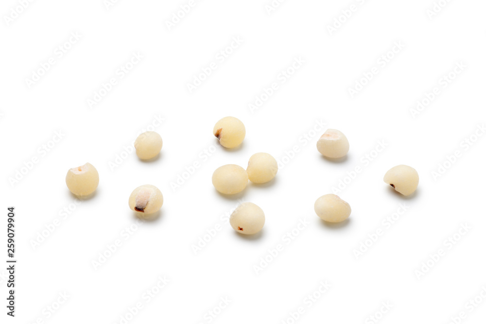 Close-up of sorghum rice isolated on white background