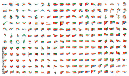very big collection of vector flags of the Eritrea