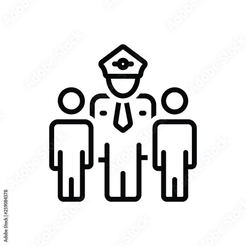Black line icon for coach daybed