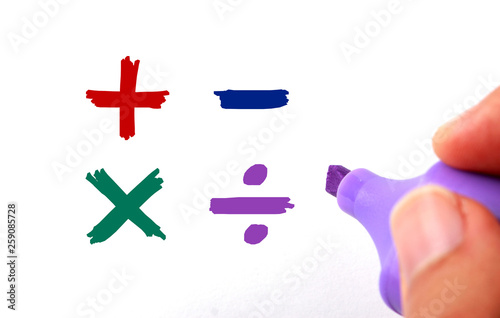 Принти на полотні Math Concept With Mathematical Math Symbols