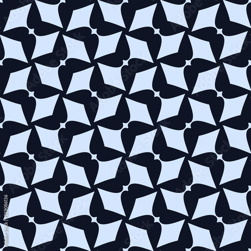Monochrome seamless pattern with abstract geometric ornament. Beautiful modern artwork.