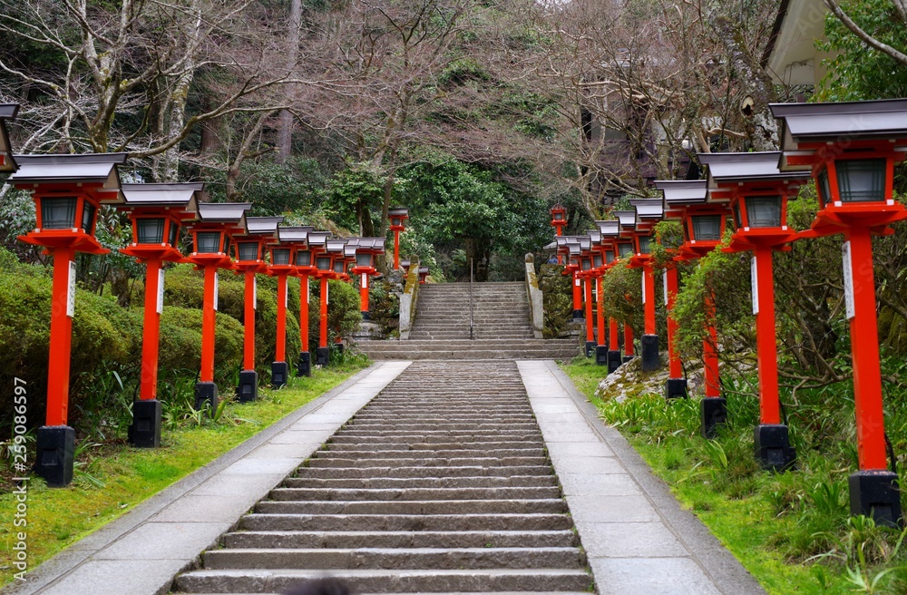 日本の京都の鞍馬寺