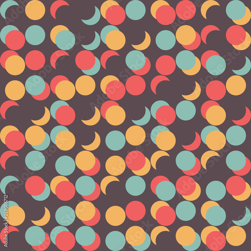 Seamless pattern with circles. Modern abstract artwork.