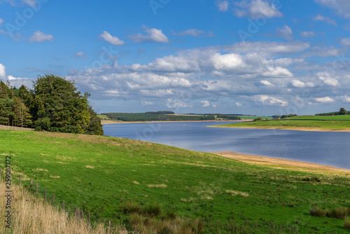 Looking to the east from the west side of the Derwent Reservoir  County Durham  England  UK
