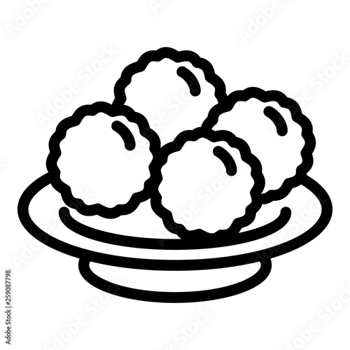 Propolis balls icon. Outline propolis balls vector icon for web design isolated on white background