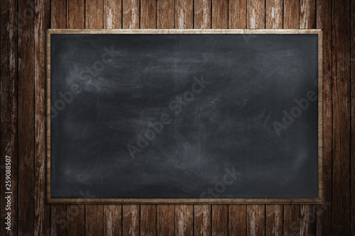 Blackboard background and wooden Background