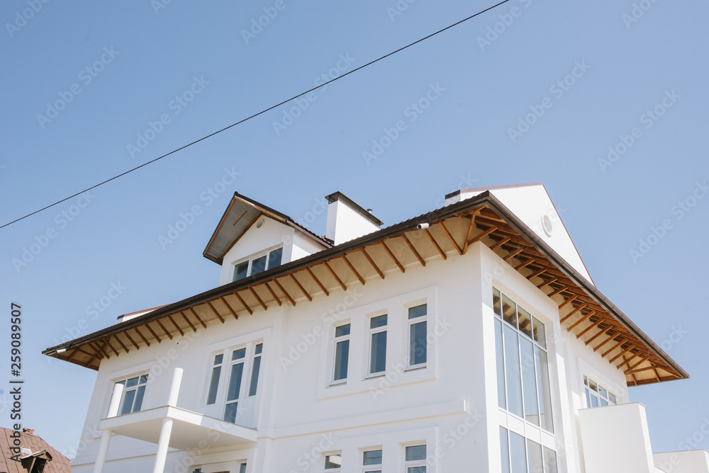 Large two-storey white country house Large two-storey white country house