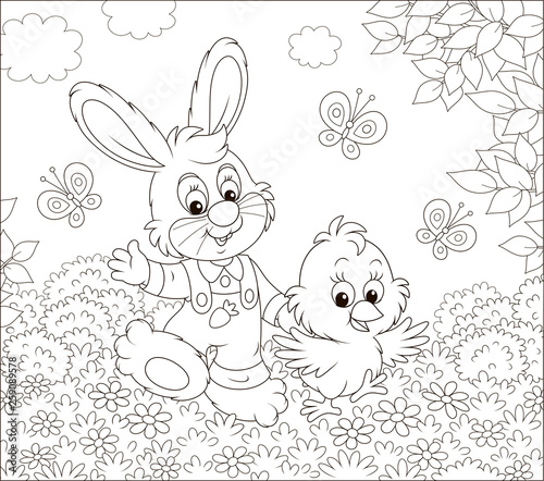 Little bunny and his friend...