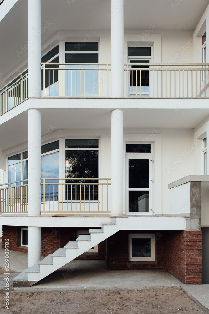 Large two-storey white country house Large two-storey white country house