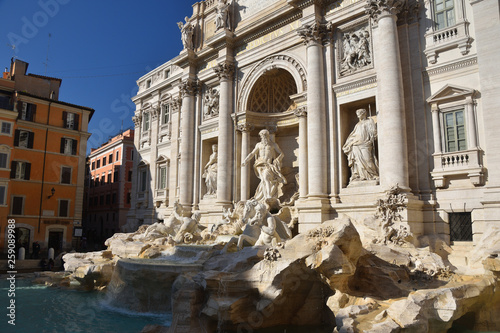 Trevi Fountain - popular rome landmark. Italy. 