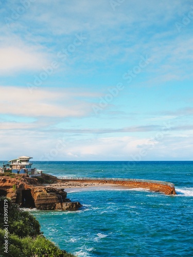 San Diego Coastline With Pacific Ocean Waves