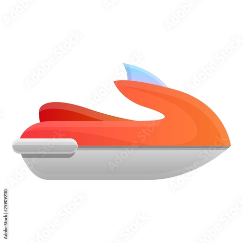 Sea jet ski icon. Cartoon of sea jet ski vector icon for web design isolated on white background