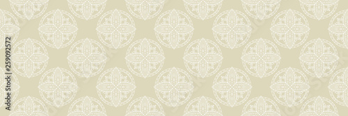 Indian seamless olive green background with white pattern