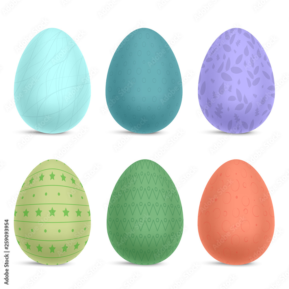 Set of Colorful Easter Eggs Set of Colorful Easter Eggs