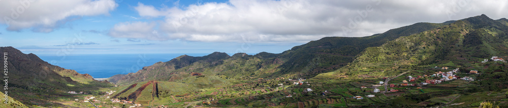 Panoramic landscape view at Tenerife, Canary Islands, Spain